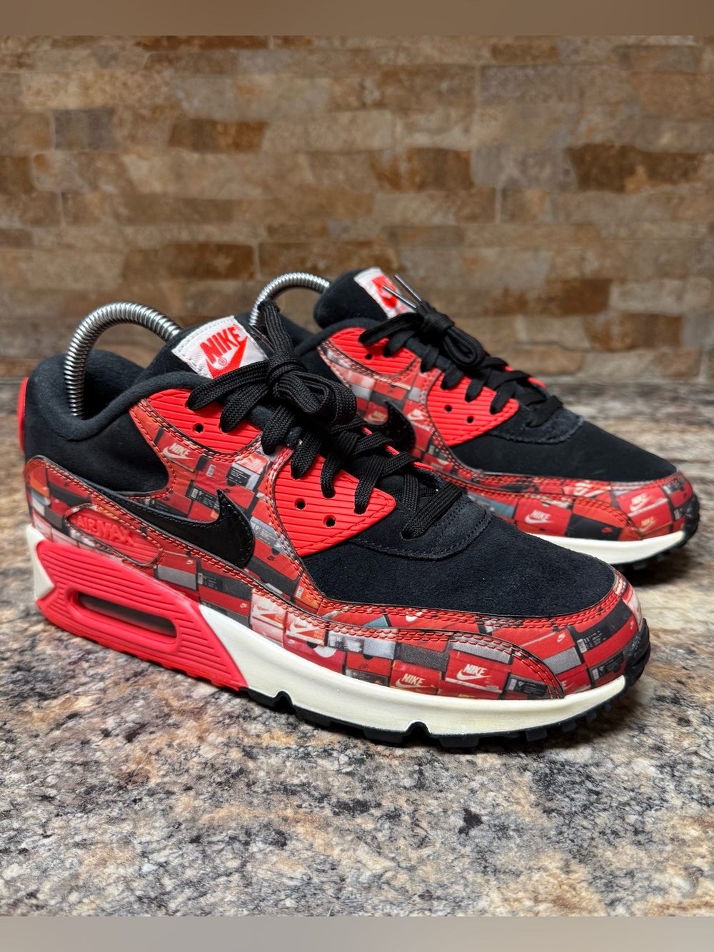 Nike Air Max 90 Atmos We Love Nike Bright Crimson Mens Size 7 AQ0926-001